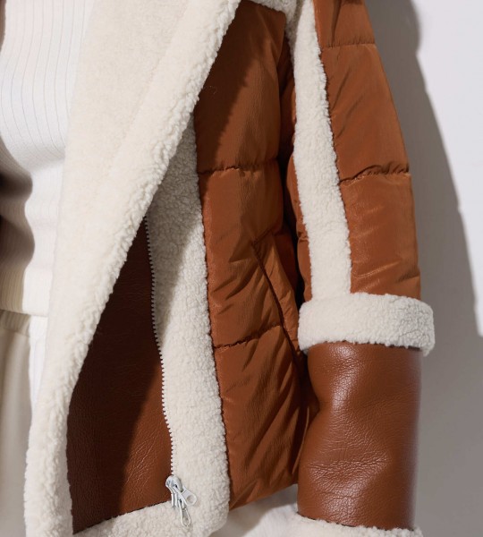 Куртка Cozy Zip Sherpa Руда | Showroom By Nona — зображення 3